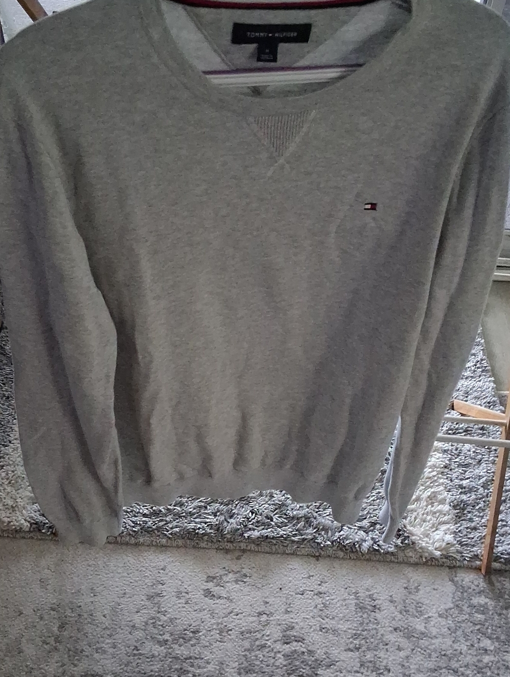 Tommy Hilfiger Light Grey Crew Neck Sweater